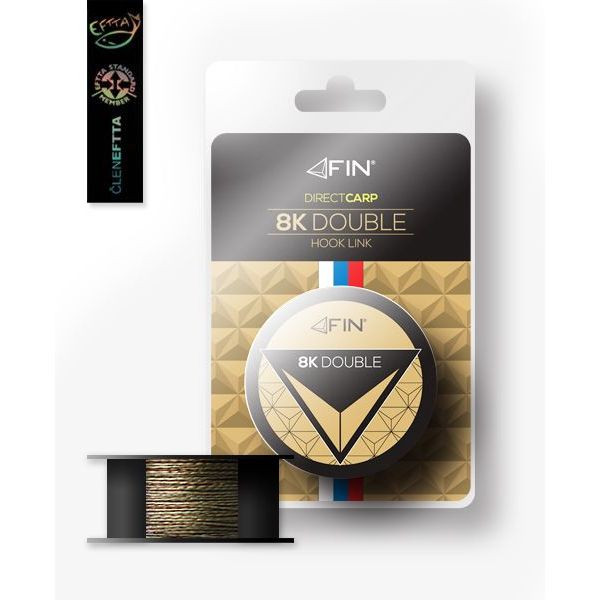 FIN HOOK LINE DOUBLE 8K 20m/kamufláž