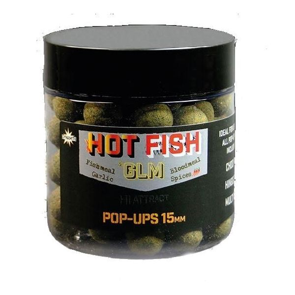 Dynamite Baits Pop-Ups Hot Fish+GLM 15 mm (karton 6 ks)