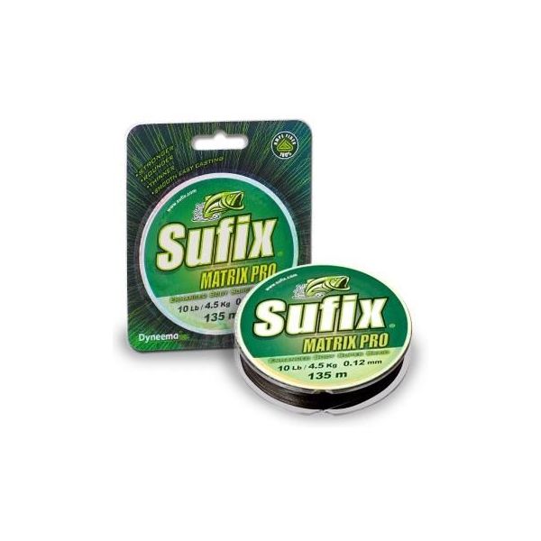 Sufix Matrix Pre 100 m / 0,12 mm / 8,1 kg, tmavo zelená (kartón 6 ks)
