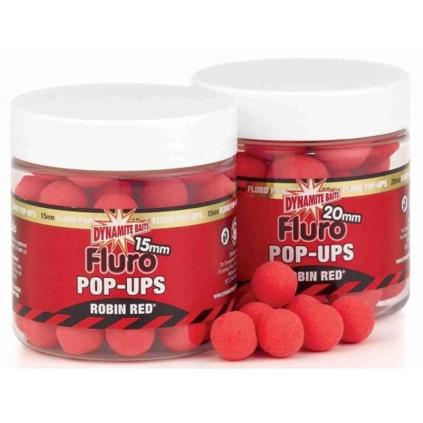 Dynamite Baits Pop-Ups Fluro Robin Red 15 mm (karton 6 ks)