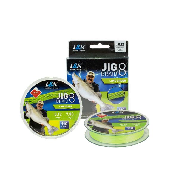 L+K VLASEC JIG BRAID 110M CITRÓNOVO ZELENÝ 0,12mm