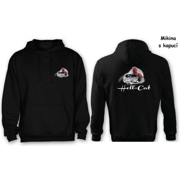 Mikina Hell-Cat kengura s kapucňou čierna | XL
