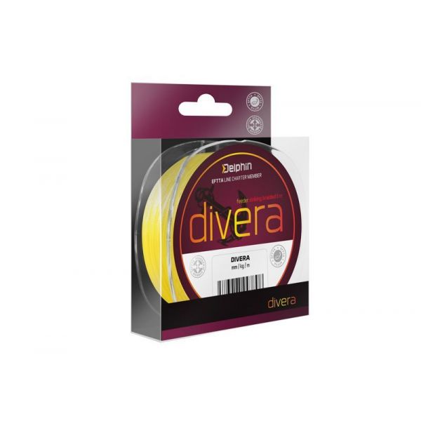 Delphin DIVERA Feeder / žltá | 0,10mm 10lbs 150m