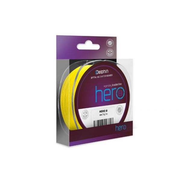 Delphin HERO 8 / fluo žltá | 0,12mm 8,20kg 117m