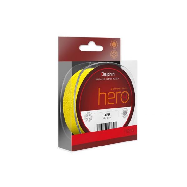 Delphin HERO 4 / fluo žltá| 0,12mm 8,20kg 117m