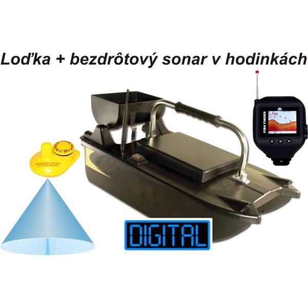 Zavážacia loďka BL a bezdrôtový sonar v hodinkách