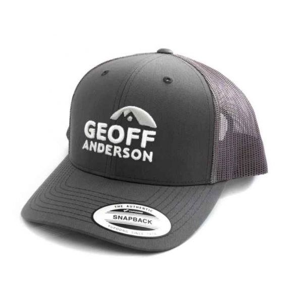 Šiltovka Geoff Anderson SnapBack sieťová s logom šedá