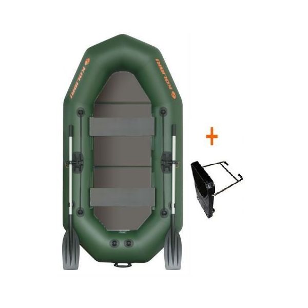Čln Kolibri K-290 TP profi, zelený pevná podlaha + držiak motora