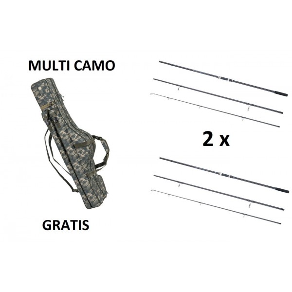 2x Prút Sentinel Carp 360SH + Obal Multi Camo 130