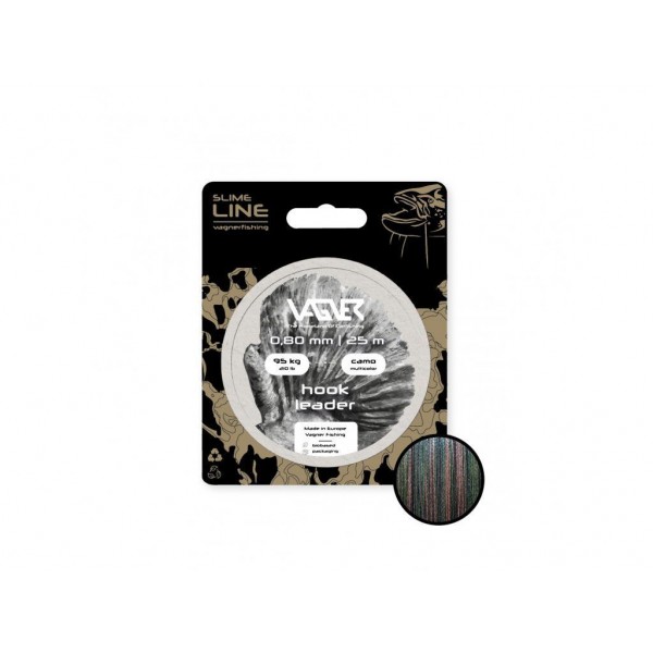 Pletená návazcová šňůra | 25 m | camo multicolor (barevná) | 0,80 mm