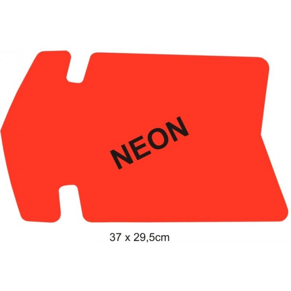 Reklamná šipka - balenie 25ks 30x19,5cm neón červená 25ks