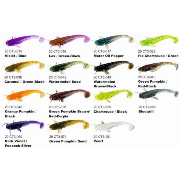 Dipované umelé nástrahy FishUP Catfish 75mm-3”/8ks Farba: Flo Chartreuse/Green