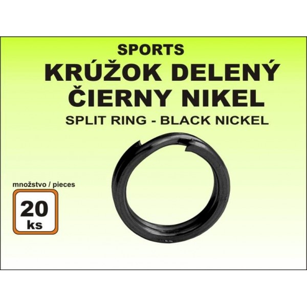 Krúžok Sports - delený čierny veľkosť 3 / 8kg / 20ks