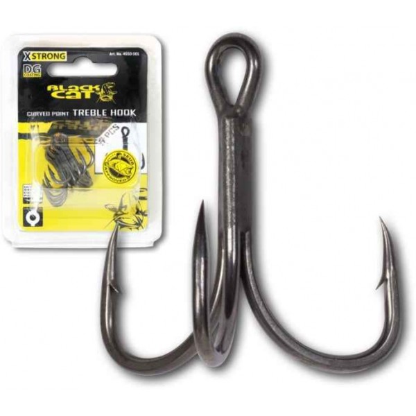 Sumcový trojháčik Black Cat Curve Point DG 5ks Veľkosť #4/0