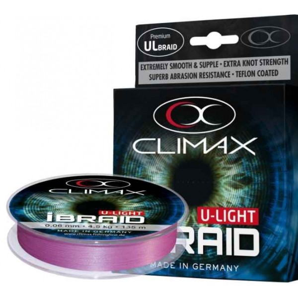 Pletená šnúra Climax iBraid U-Light fluo-fialová 135m