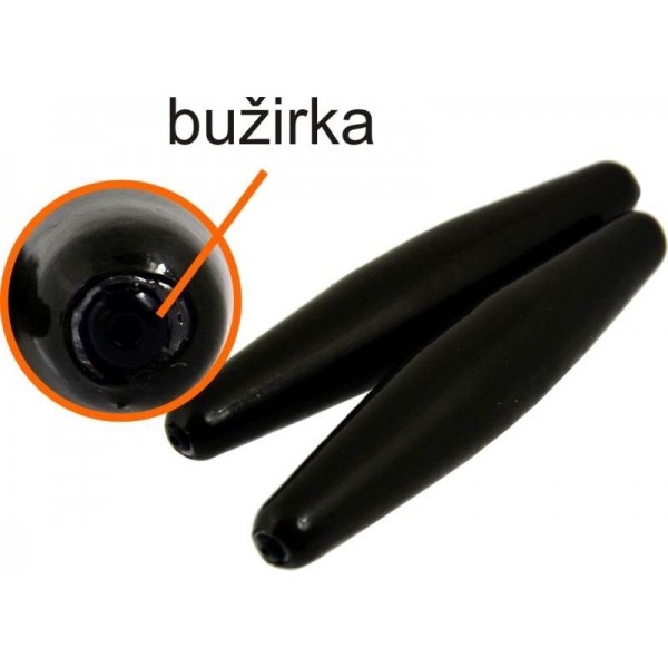 Pogumovaná sumcová záťaž s priechodnou bužírkou - 2ks Hmotnosť 100g