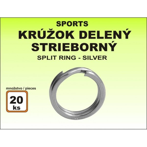 Krúžok Sports - delený čierny veľkosť 7 / 10kg / 20ks