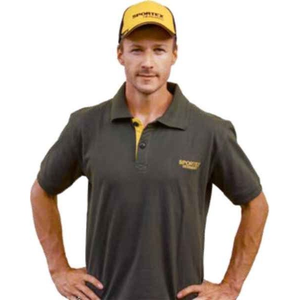 SPORTEX Classic Polokošeľa s logom - olivová Veľkosť: M
