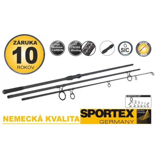 Kaprárske prúty Competition Carp CS-4, 3-diel