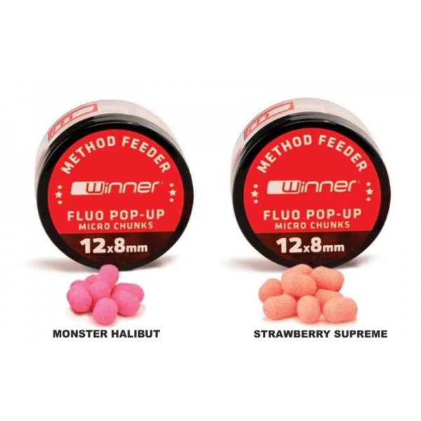 Method Feeder Fluo Pop-Up Micro Chunks 12x8mm/20g Príchuť: Sladký cesnak