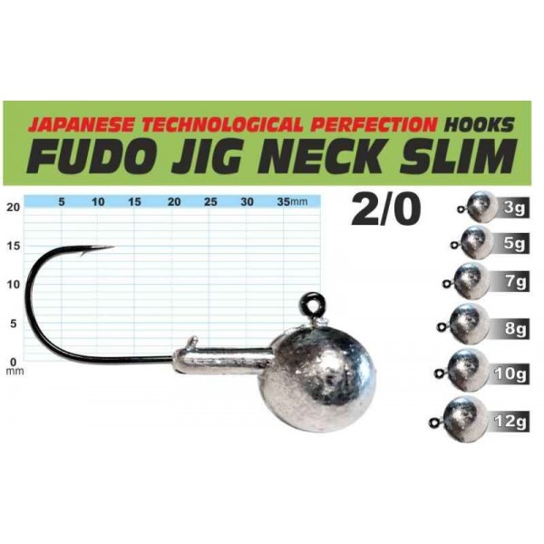 FUDO JIG PROFI Slim s krčkom 2/0 balenie 5ks Hmotnosť: 10g