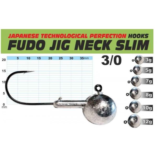 FUDO JIG PROFI Slim s krčkom 3/0 balenie 5ks Hmotnosť: 8g