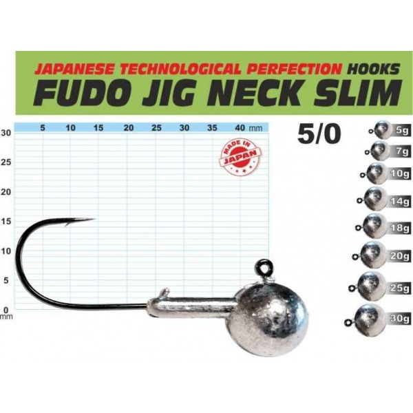FUDO JIG PROFI Slim s krčkom 5/0 balenie 3ks Hmotnosť: 20g