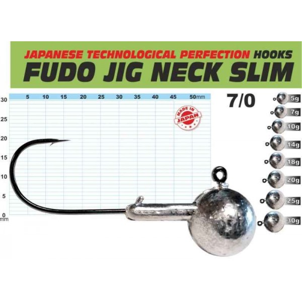 FUDO JIG PROFI Slim s krčkom 7/0 balenie 3ks Hmotnosť: 18g