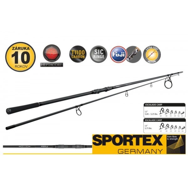 Kaprárske prúty Escalade Carp 2-diel 366cm / 3,25lbs
