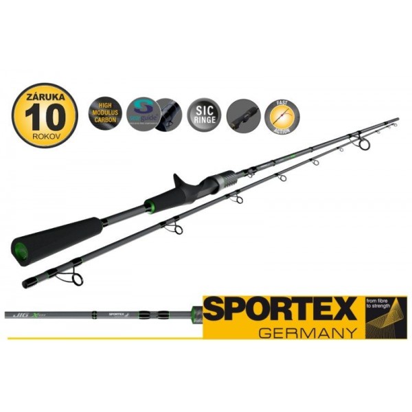 Prívlačové prúty JIG-Xpert Hecht-Šťuka baitcast 2-diel 255cm / 28-85g