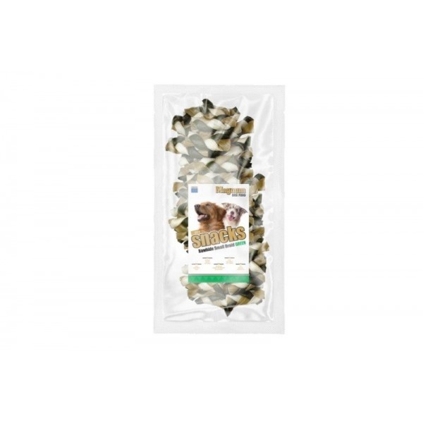 Pre psov Rawhide Small braid GREEN 6,5cm 40ks