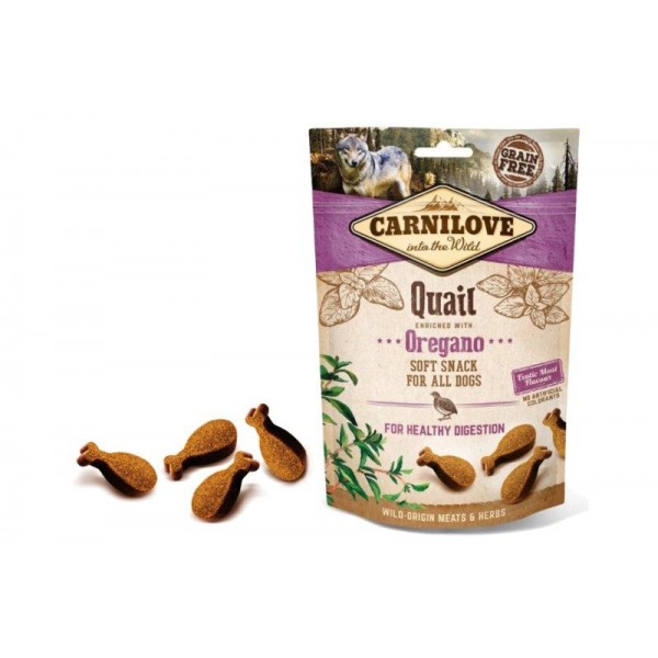 Pre psov Carnilove Dog Semi Moist Snack Quail + Oregano 200g