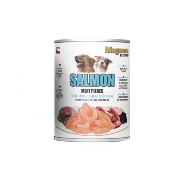 Pre psov Meat Pieces SALMON dog 800g