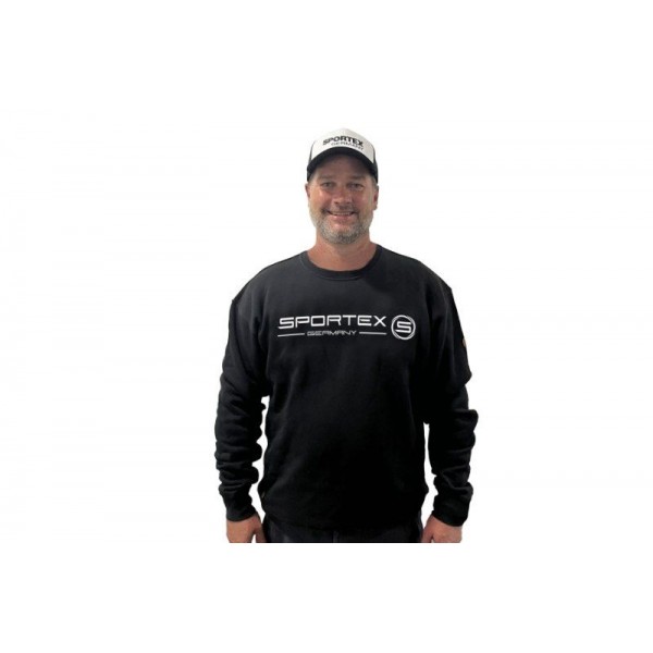 Rybárska mikina s logom Sweat Shirt čierna Veľkosť: L