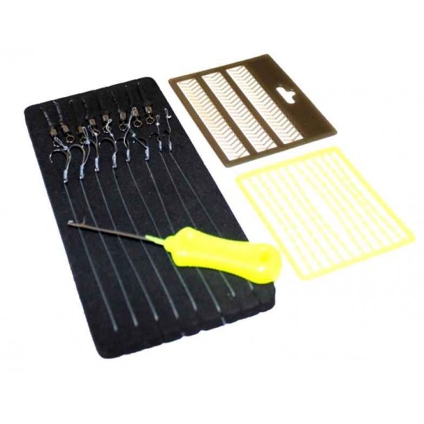 SET kaprárskych nadväzcov SPORTS + zarážky + ihla 10ks, M100