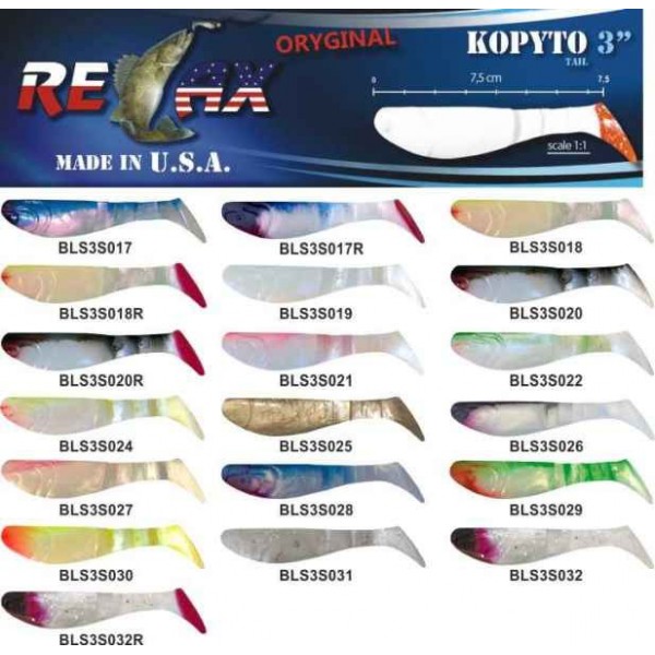 RELAX kopyto RK3-7,5cm - prívlačová nástraha 10ks farba: 0018 - cena za 1ks