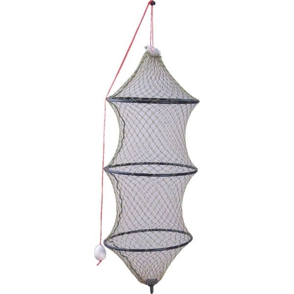 Prechovávacia sieťka na ryby 225cm, šírka 50cm, 3 kruhy - bezuzlová