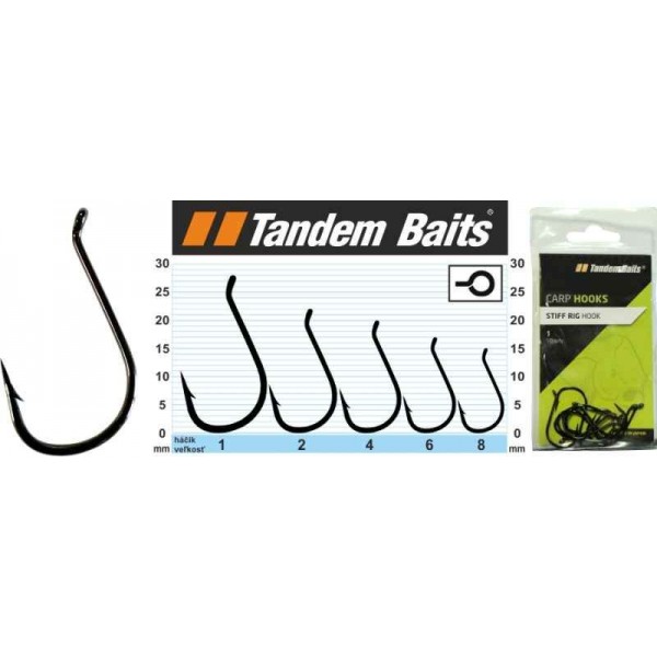 Kaprové rybárske háčiky Stiff Rig Tandem Baits 10ks veľkosť 1, 10ks