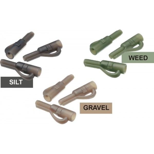 TANDEM BAITS FC Safety Lead clip with pin / 10ks farba Silt