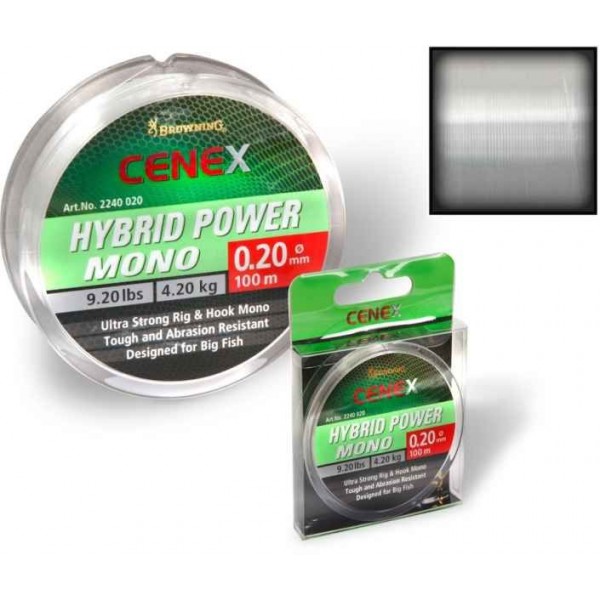 Browning Cenex feeder silon - Hybrid Power Mono 100m priemer 0,37mm