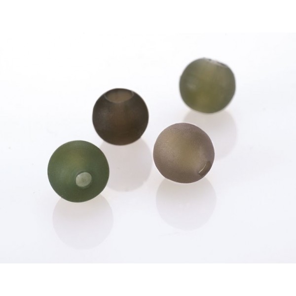 Beads with tapered bore - Gumová korálka - 15ks farba weed