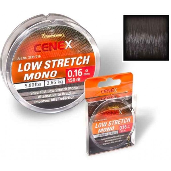 Feeder silon Cenex Low Stretch mono - čierny 150m 0,16mm / 2,65kg