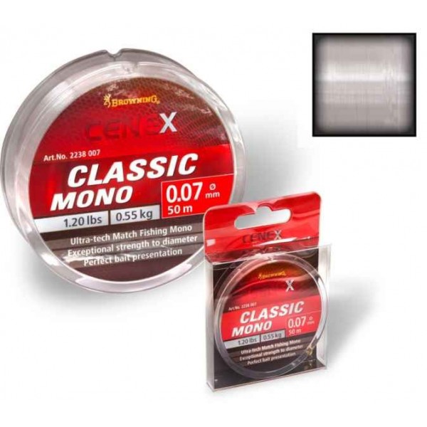 Feeder silon Cenex Classic Mono - priehladný 50m 0,08mm / 0,75kg