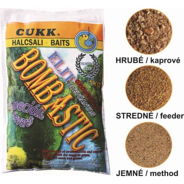 Kaprárske krmivo Bombastic Traditional 1kg Stredne hrubé krmivo
