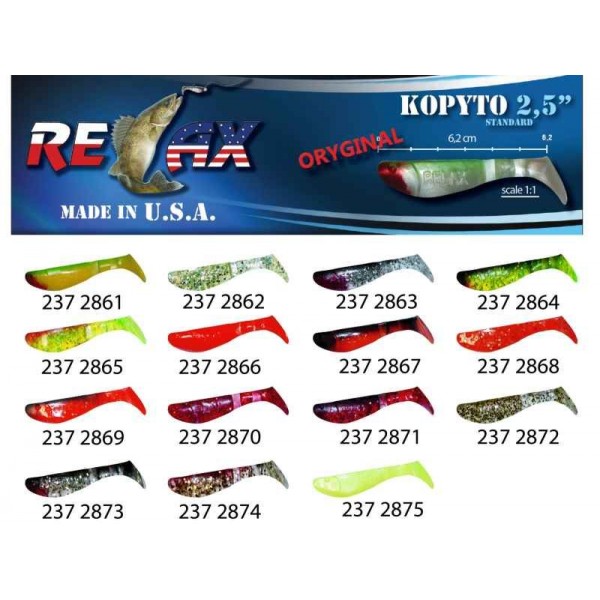 RELAX kopyto RK 2,5 (6,2cm) cena 1ks/bal10ks farba 2873