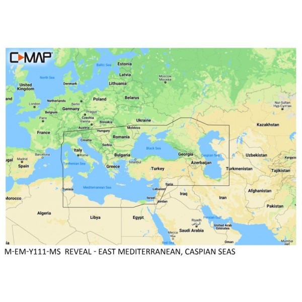 C-Map REVEAL -EAST MEDITER, BLACK CASPIAN SEAS