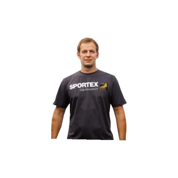 SPORTEX T-Shirt Tričko s veľkým logom - tmavo šedé Veľkosť: M