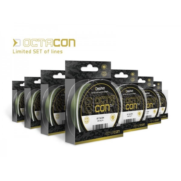 Limitovaný SET šnúr Delphin OctaCON / zelený