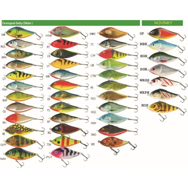 Salmo rybarske voblery SLIDER SD5F farba LIB