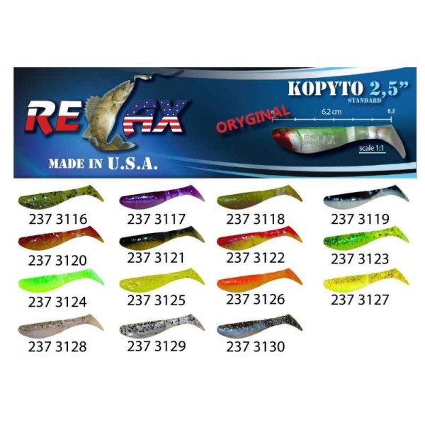 RELAX kopyto RK 2,5 (6,2cm) cena 1ks/bal10ks farba 3118